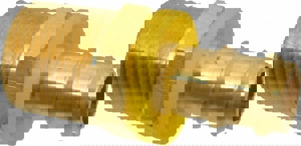 Barbed Push-On Hose Male Connector: 1/2-14 NPT, Brass, 1/2